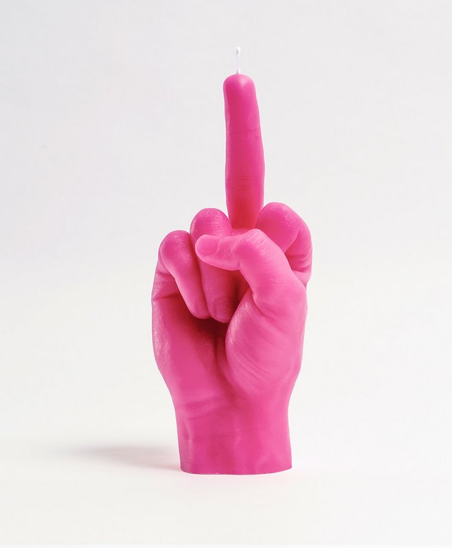 Fick dich Candle Pink
