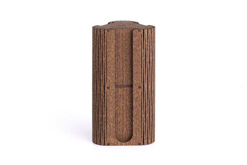 Krea-Wood handgemaakte koffiecapsulehouder voor Nespresso-compatibele capsules, in bruine kleur