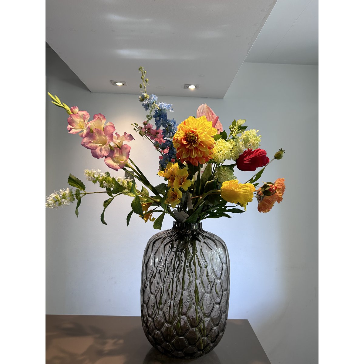 Flores de seda con jarrón: Tamaño YF-1844: 11*44 Alto
