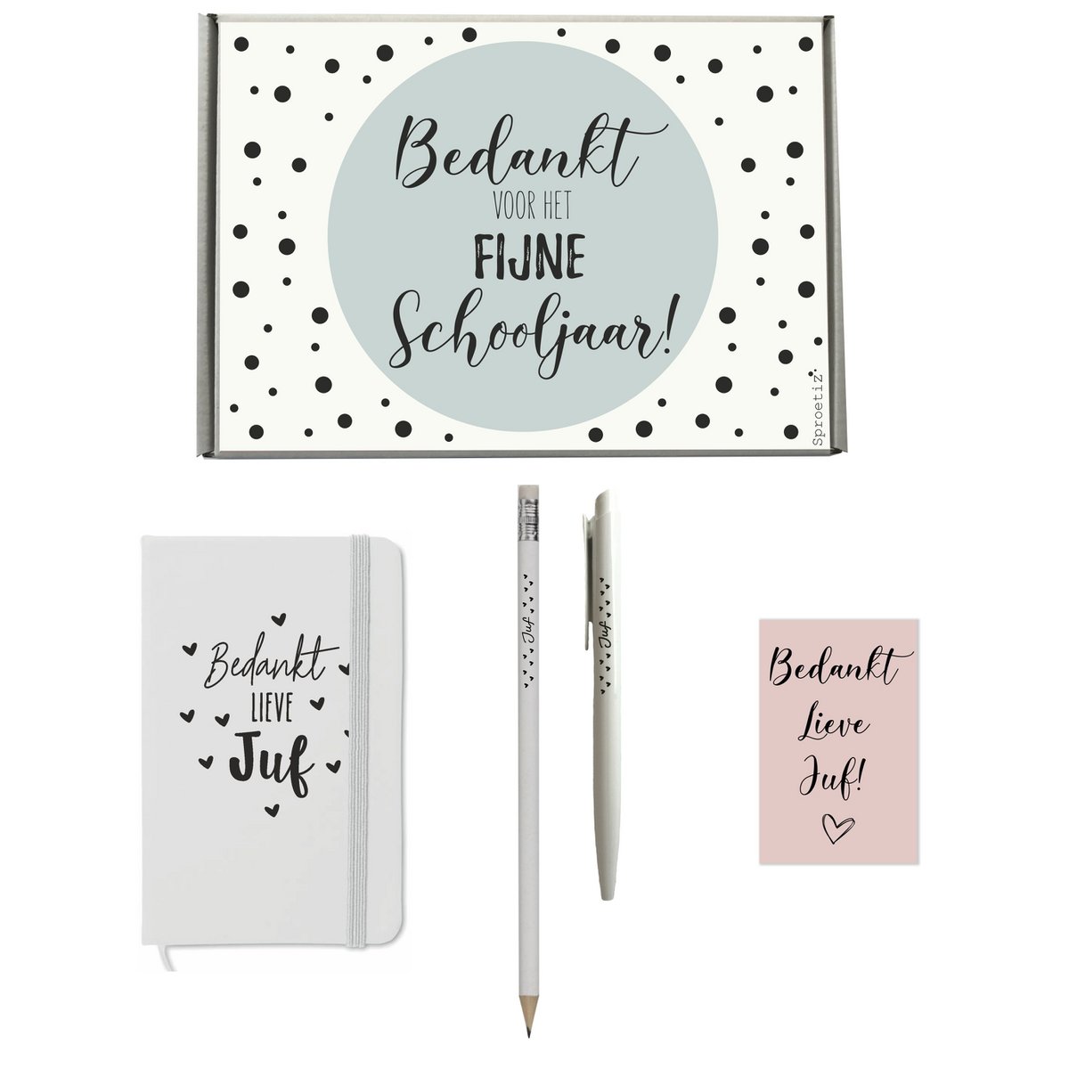 Gift package Juf white - thank you happy school year