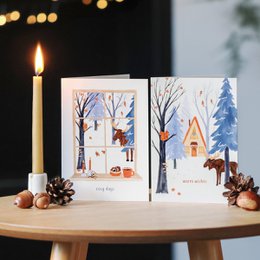 Tarjeta de Navidad | casa del bosque