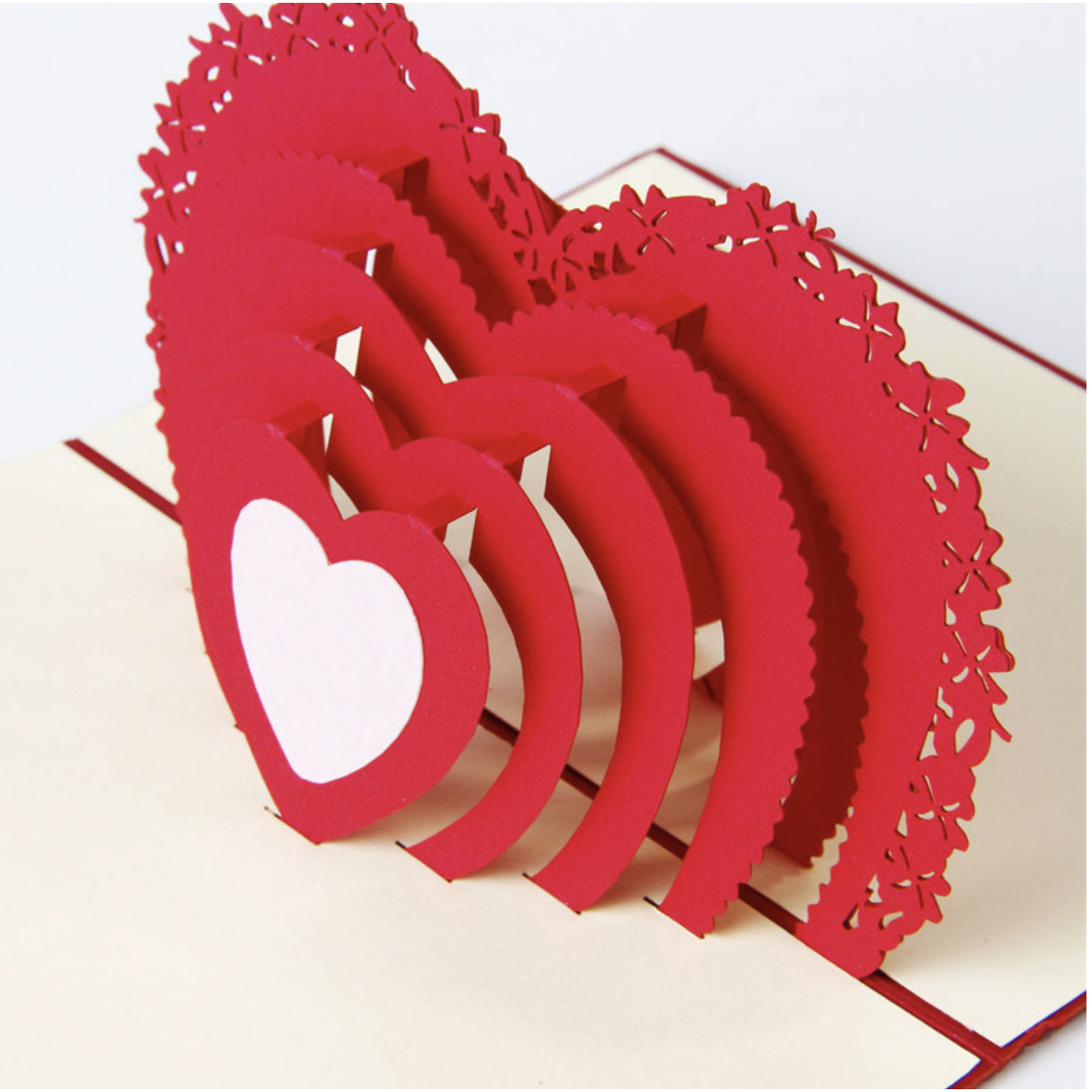 3D heart pop up card for mother's day and valentine