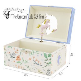 CAJA MUSICAL UNICORNIO AZUL CIELO