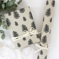 Wrapping paper sheet made of grass paper, 50x70cm, cones