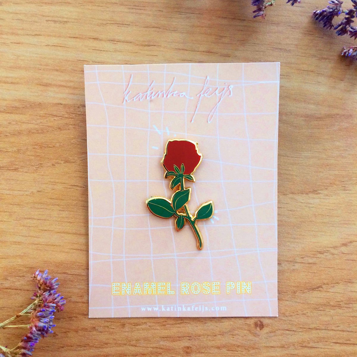 Rose Pin, smalto duro, floreale