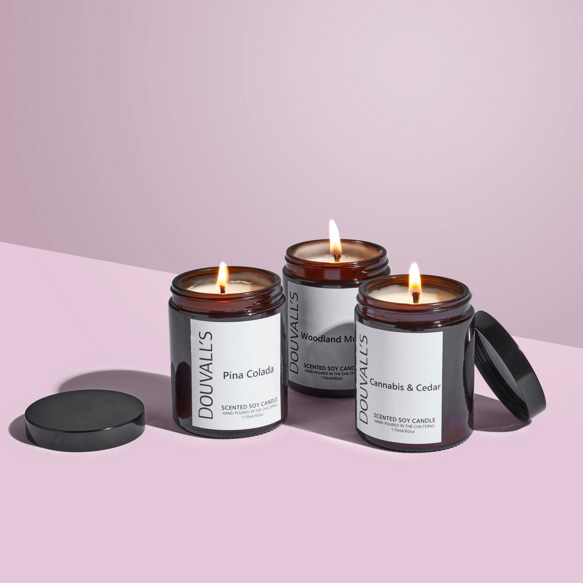 Candele profumate alla cera di soia ecologica 180g