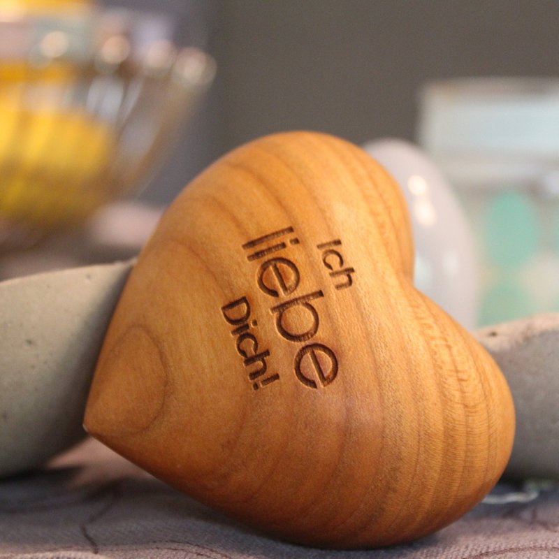 Merci coeur en bois je t'aime