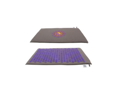 Acupressure/Shakti Mat Grey With Purple Spike (Ying Yang)