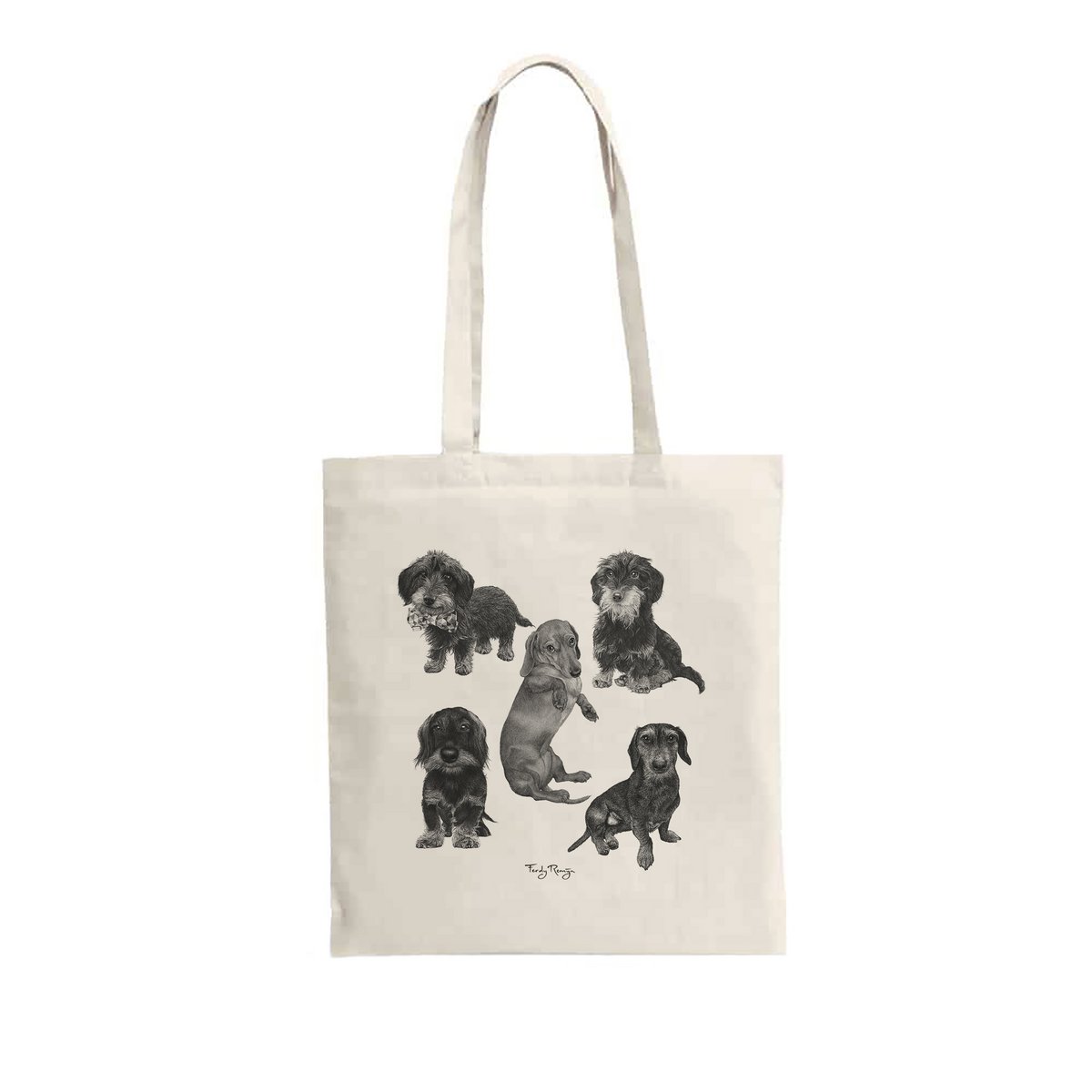 Dackel Crew, Baumwolltasche