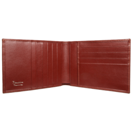 8 Credit Card Buffed Leather Billfold Brown