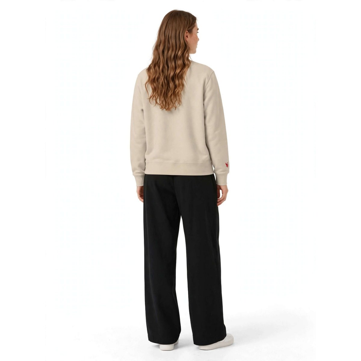 Rundhalsausschnitt aus gebürstetem Fleece