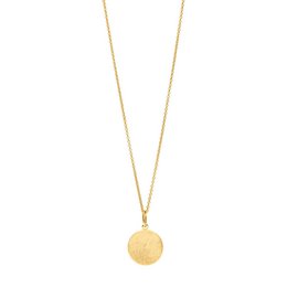 Halskette Plättchen 14mm, 50cm lang, 18 K gelbgold vergoldet
