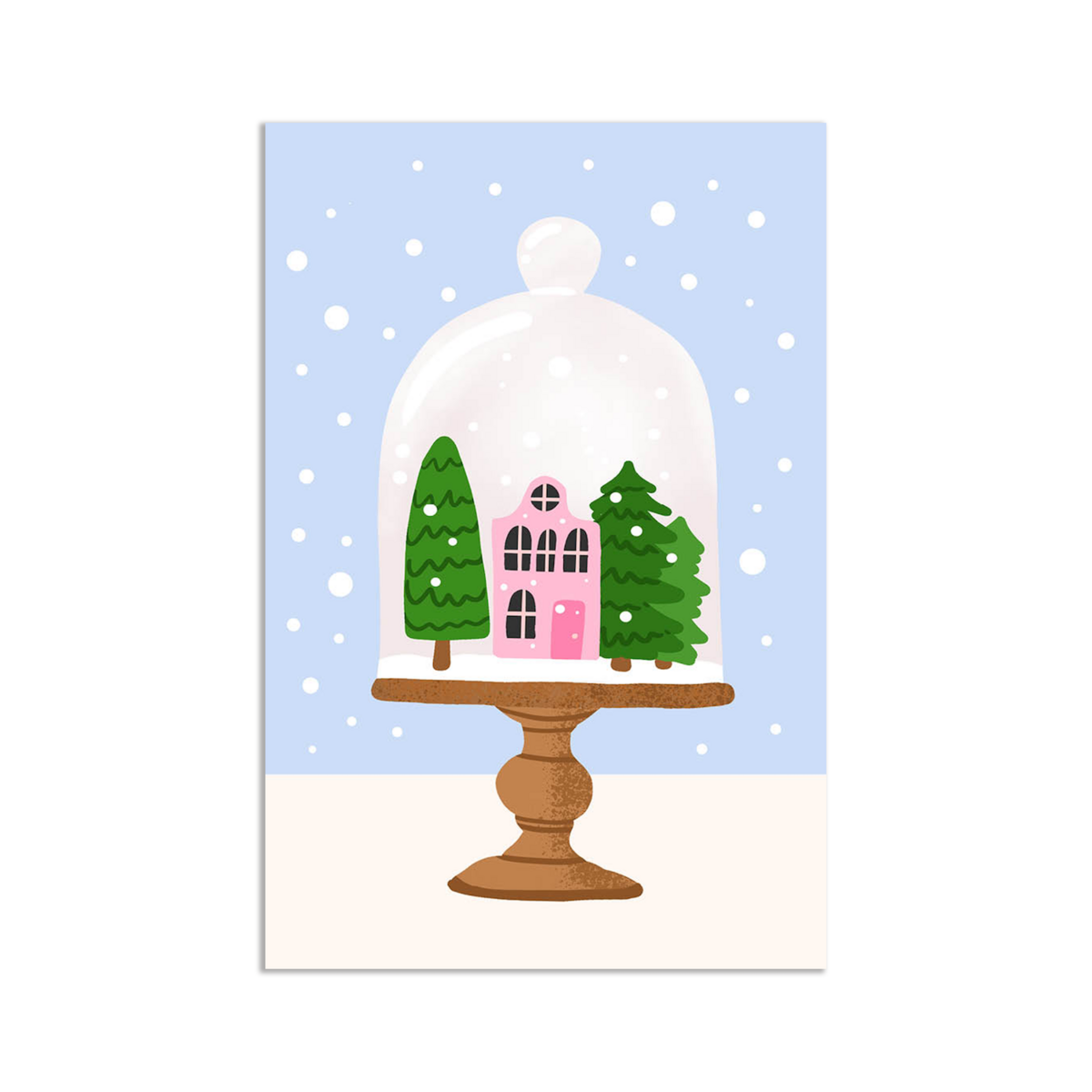 Minikarte/Geschenkanhänger Weihnachten – Illustration der Weihnachtsglocke