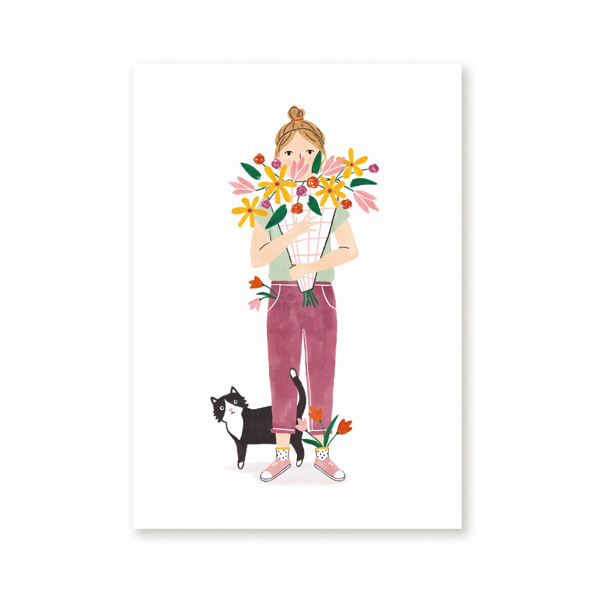 Postcard | Flower girl