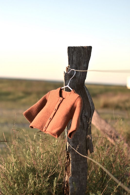 Cardigan for newborns and babies made from 100% finest merino wool - deer - the perfect gift for a birth