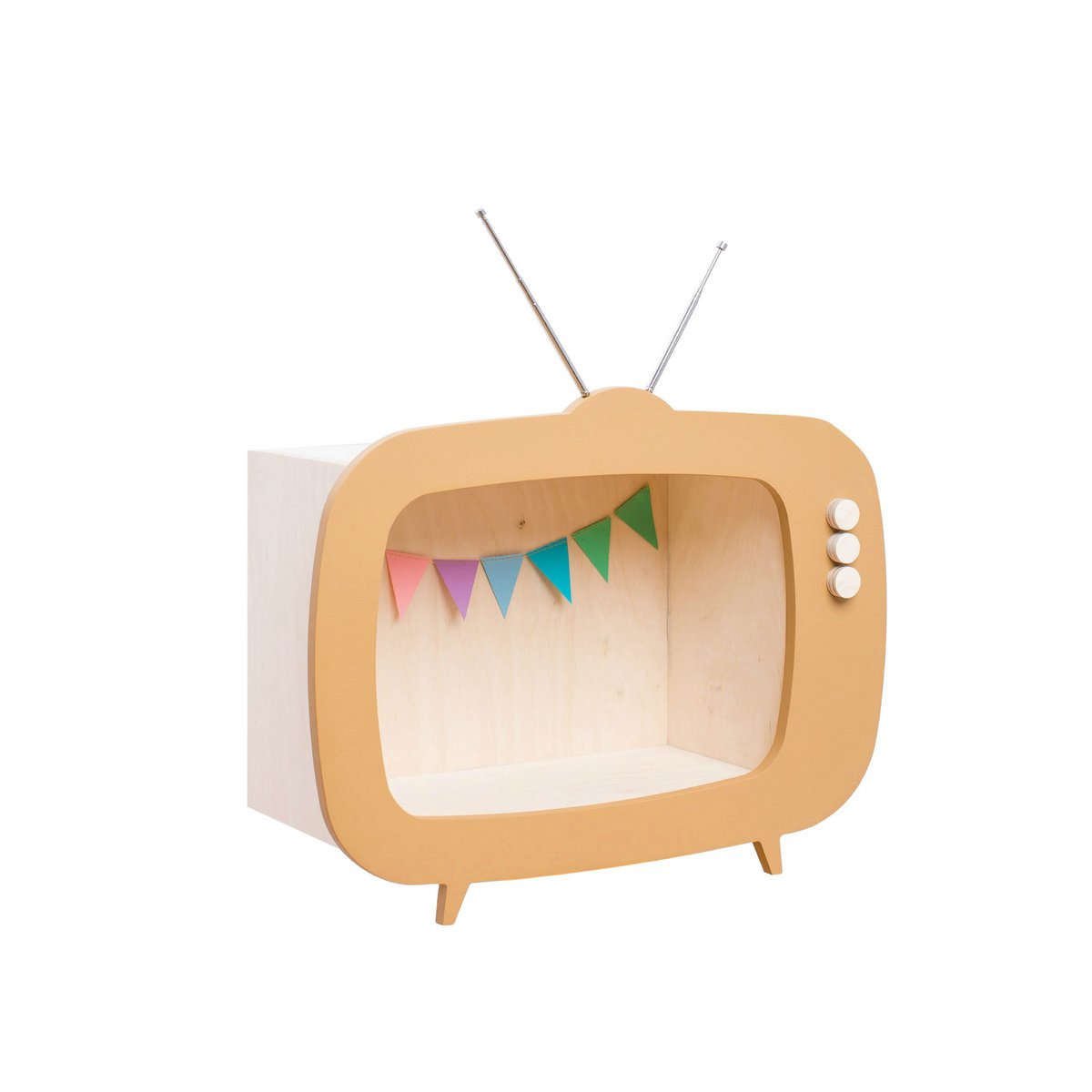TV shelf „Teevee” caramel brown