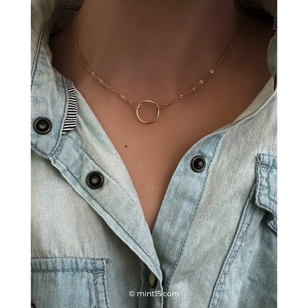 Ketting met ring - Roségoud