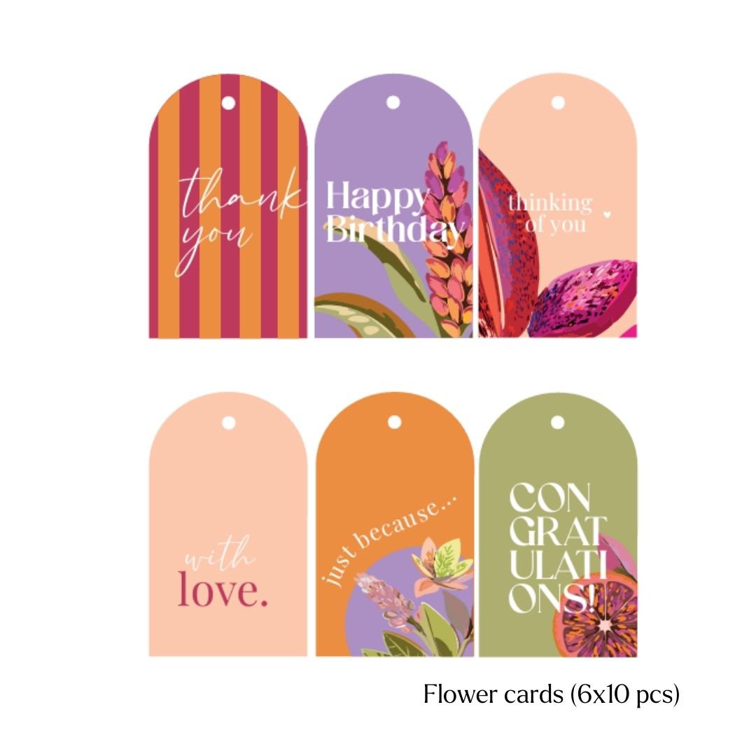 Bloemenwenskaarten - Set van 6 ontwerpen - Everyday-collectie