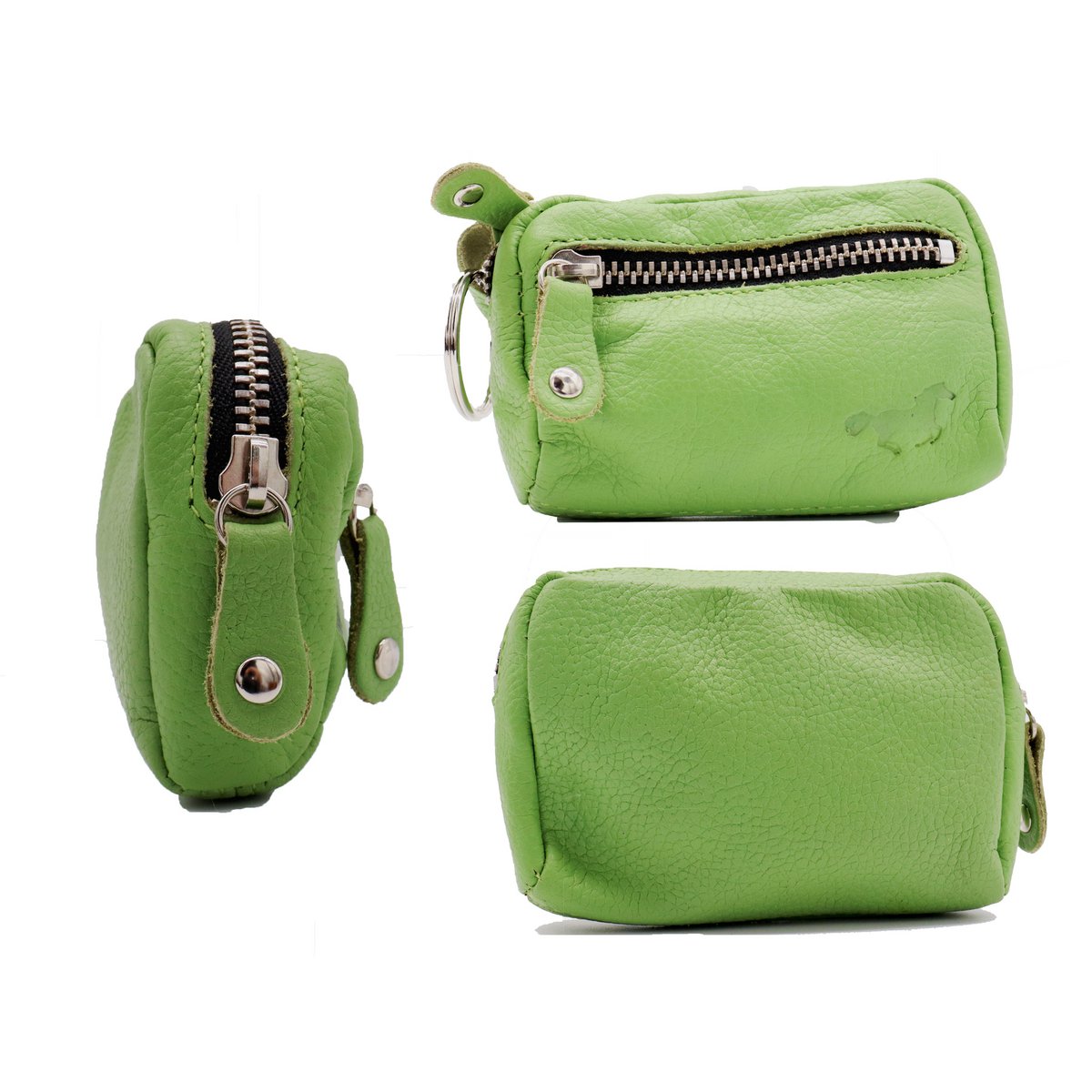 Leather Key Case - Iron Zipper - Key Bag Long
