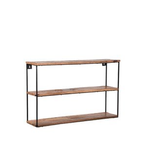 Hazer Vintage Wandregale – Rau – Mangoholz – L 80 x 50 x 20 cm
