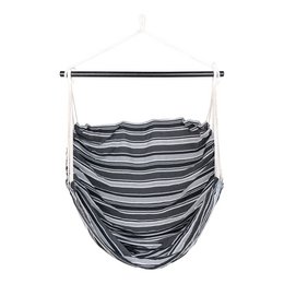 Lamia Hammock Chair - Grey/Black, 85% Cotton 15% Polyester, Larch