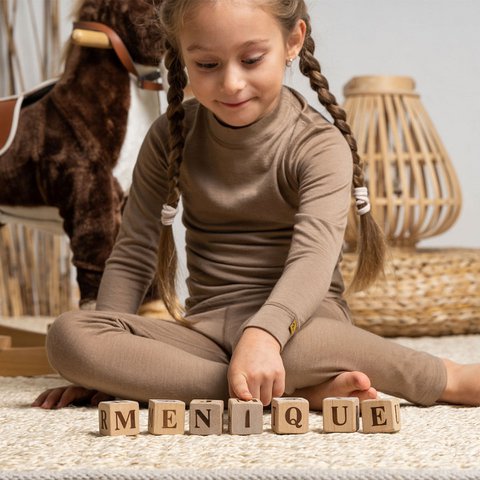 Merino 160-shirt met lange mouwen en ronde hals voor kinderen