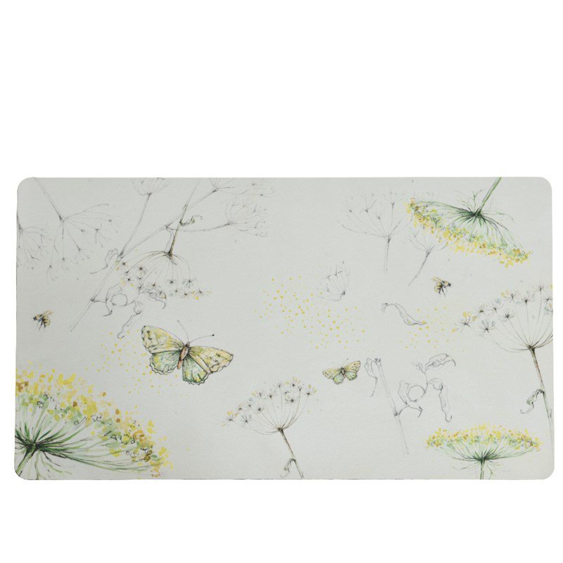 Doormat rubber butterfly 45x75cm