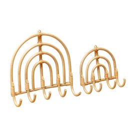 Rattan knagerækker knagebeige beige vægkroge MAKU (2 størrelser)
