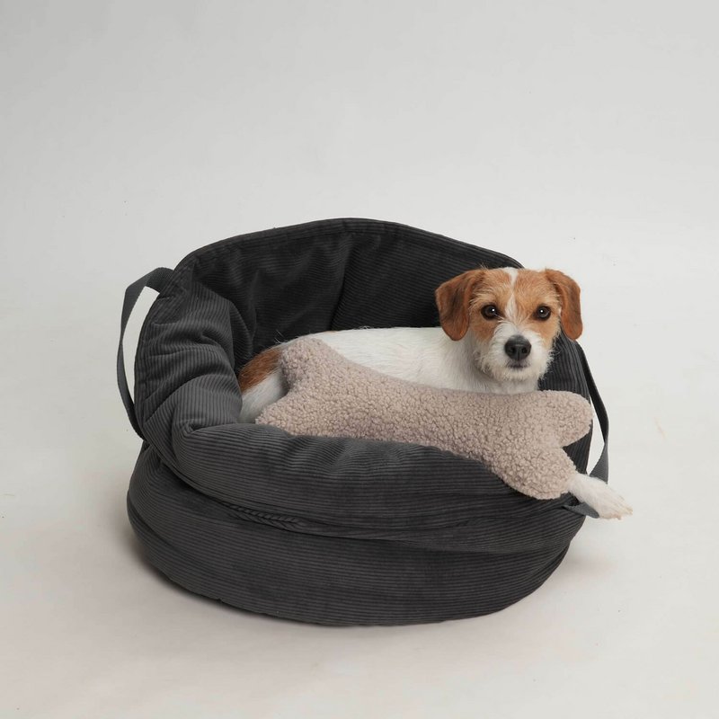 Hundekörbchen Shopper Little Basket Chelsea Cord graphit