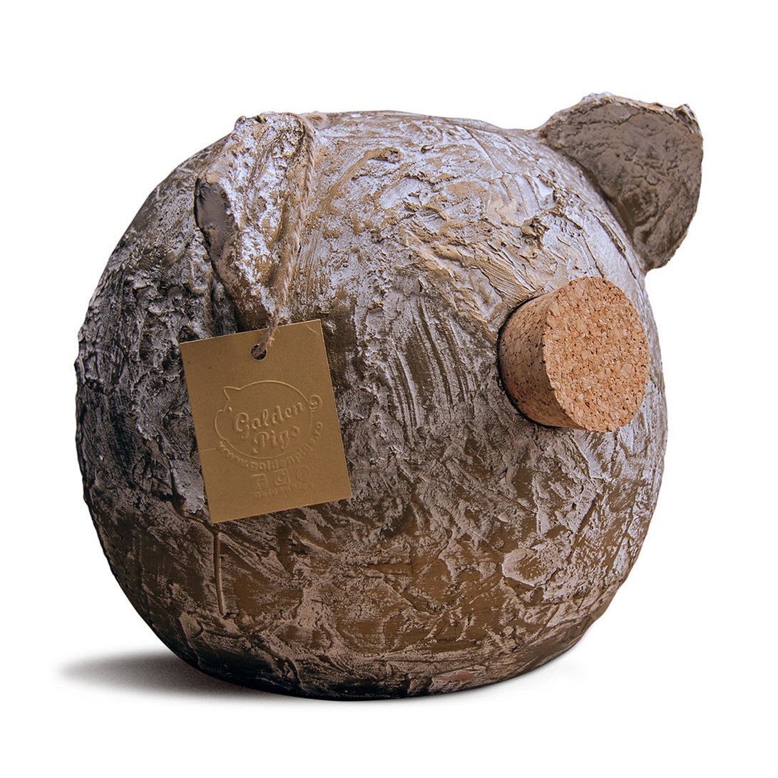 Chalk Collection Groot transparant spaarvarken voor kinderen en volwassenen | Handgemaakte klei