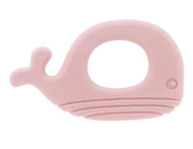 WHALE | Soft Silicone Teething Toy | BLUSH