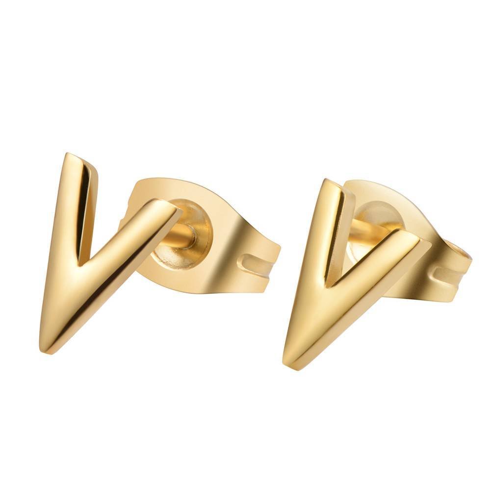 Queen V øreringe guld