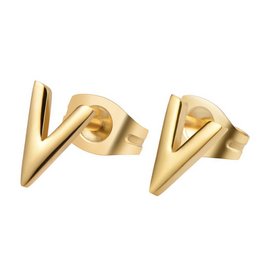 Queen V øreringe guld