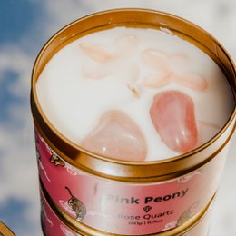 Quote candle in gold tin – Good vibrations only