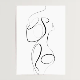 Poster: Female Line Art No. 1