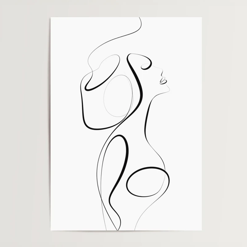 Poster: Female Line Art No. 1