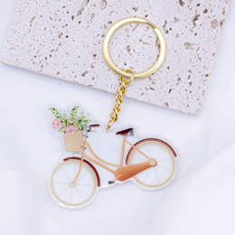 Key Trailer Bicycle Flower Basket Acryl - Gift Feed Spring
