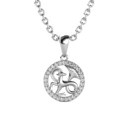 Pendentifs Zodiaque Capricorne - Argenté et Cristal