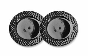 DIAMOND BLACK Set mit 2 Desserttellern 20,5 cm