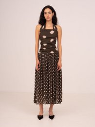 Abito midi Firstdance a pois marrone