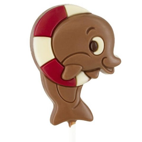 Lollipop dolphin (milk chocolate) 30 Grs