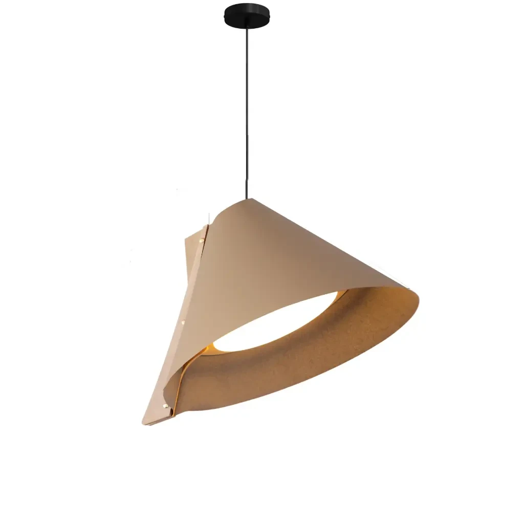 Silence M pendant light D40cm recycled leather