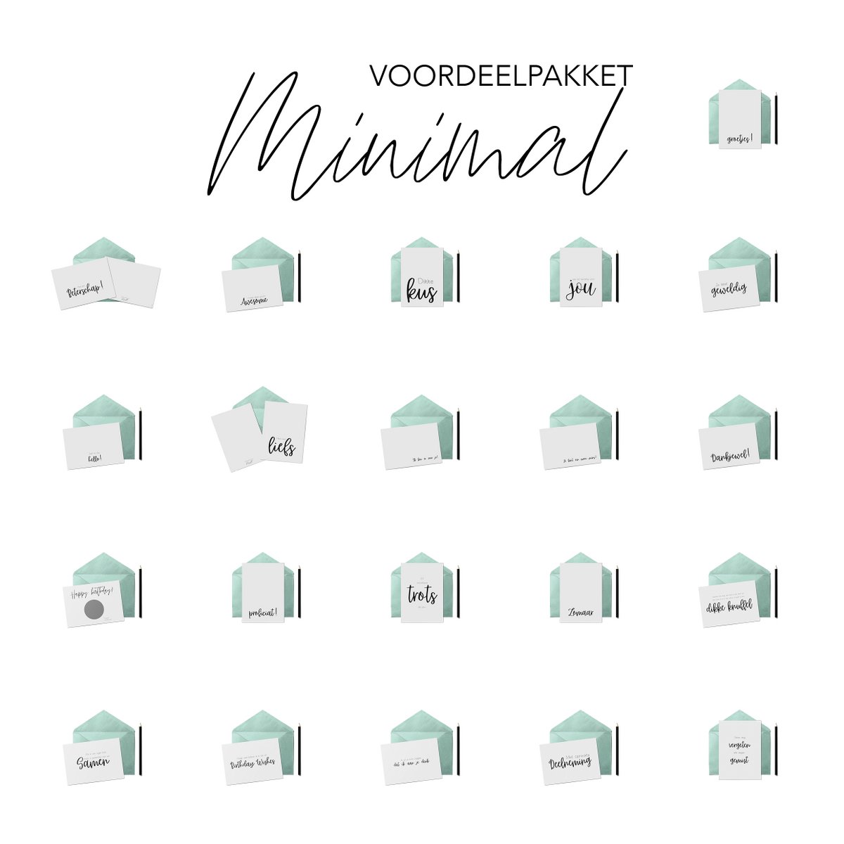 Paquete Advantage Tarjetas de felicitación Minimal