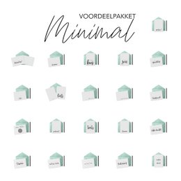 Fordel pakke Lykønskningskort Minimal