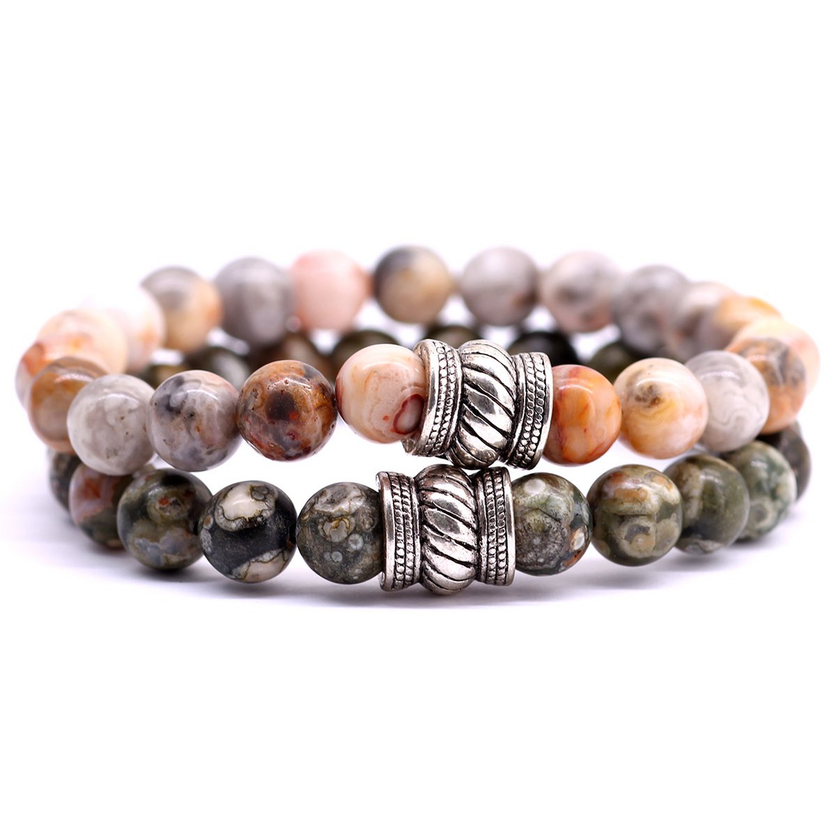 Bali Set Crazy Agate x Rhyolite