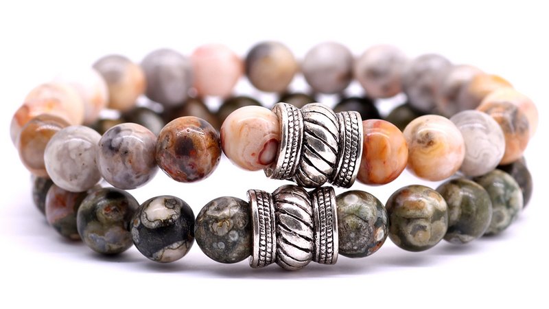 Bali Set Crazy Agate x Rhyolite