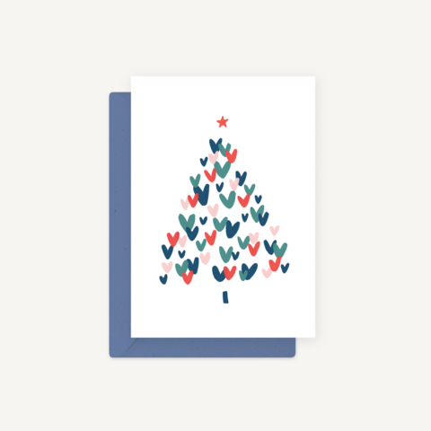 Eco Greeting Card — Heartwarming Christmas Tree