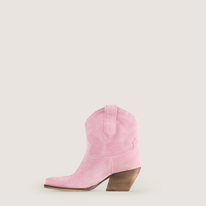 Leila Pink Texan ankelstøvler