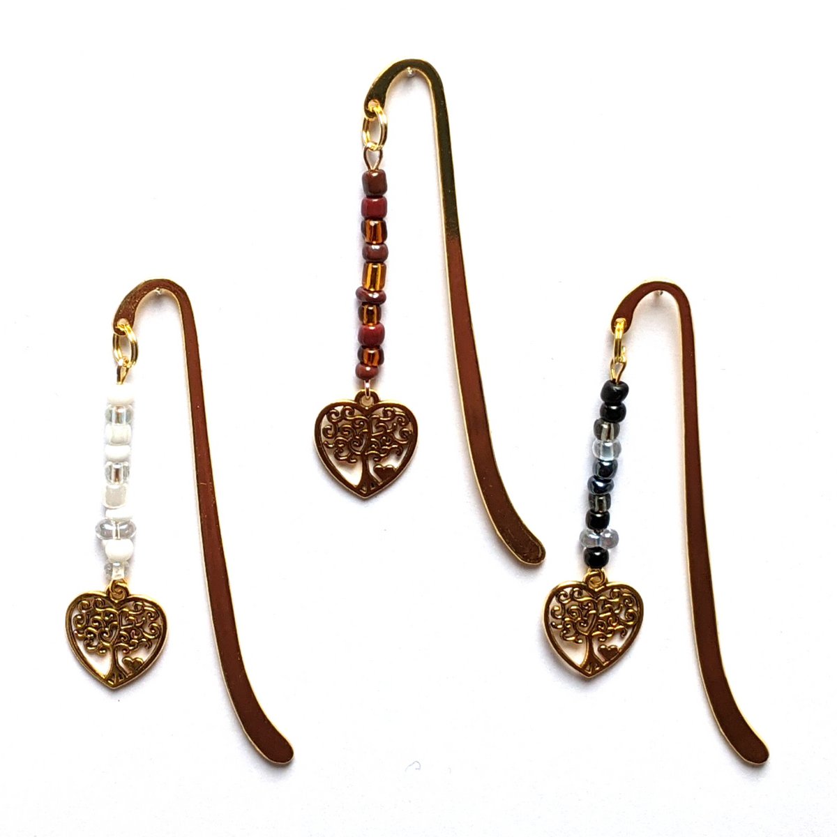 Bookmarks "Tree of Life Mix 4", set of 3, gold-colored