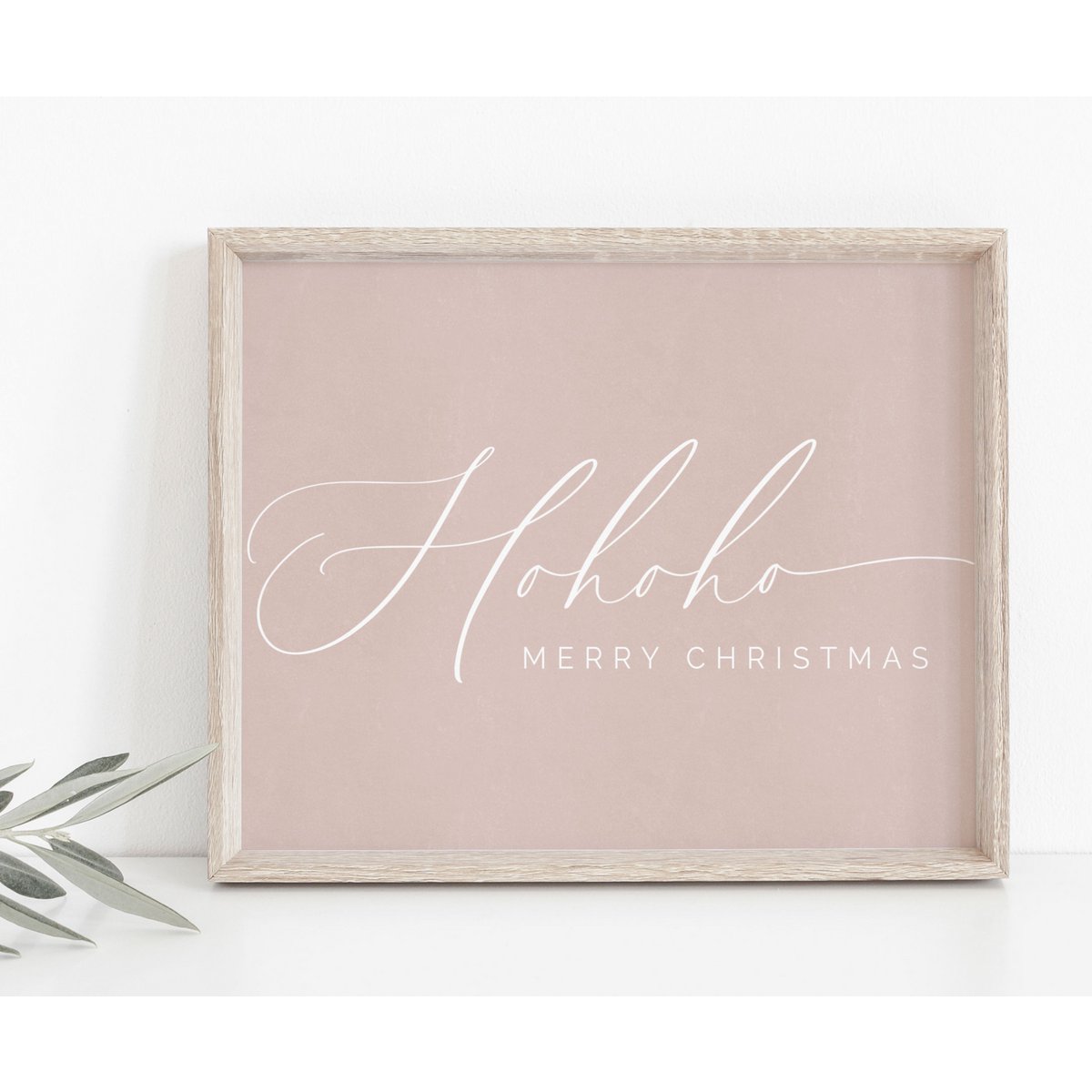 Hohoho Merry Christmas, roze kerst poster, roze kerst decoratie, kerst poster, Christmas print, pink Christmas